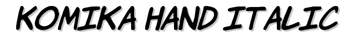 Komika Hand Italic font